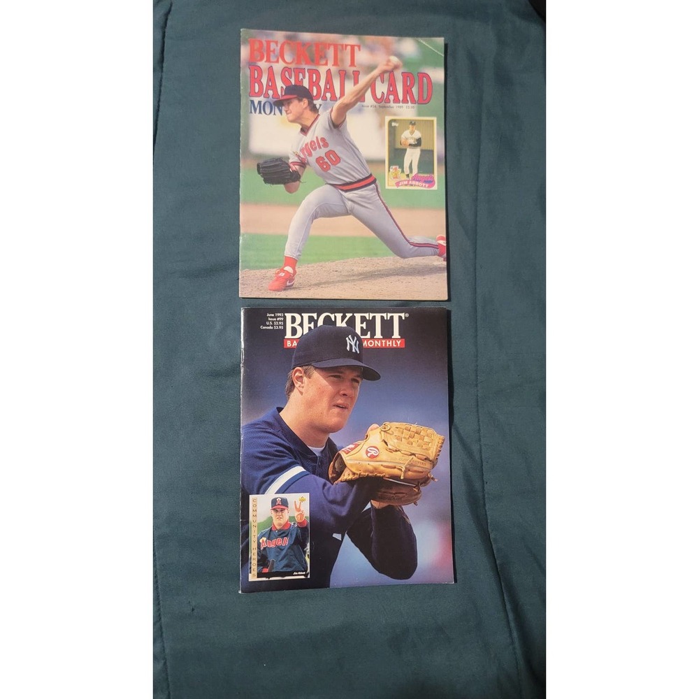 Vtg Jim Abbott Beckett Baseball Magazine Bundle (2)